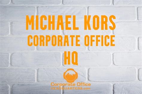 michael kors usa corporate office|Michael Kors customer service phone.